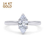 Art Deco Marquise Solitaire Gold Ring