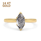 Art Deco Marquise Solitaire Gold Ring