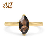 Art Deco Marquise Solitaire Gold Ring