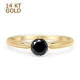 Round Solitaire Gold Ring