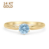 Round Solitaire Gold Ring