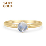 Round Solitaire Gold Ring