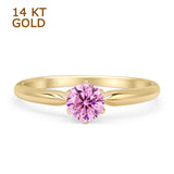 Round Solitaire Gold Ring