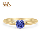 Round Solitaire Gold Ring