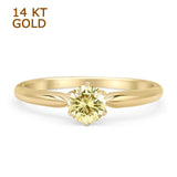 Round Solitaire Gold Ring
