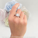 Princess Cut Halo Tapered Ring