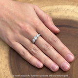 Three Stone Round CZ Gold Ring