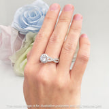 Round Halo Split Shank Infinity Twisted Gold Ring