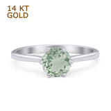 Art Deco Round Solitaire Gold Ring