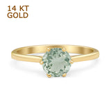 Art Deco Round Solitaire Gold Ring
