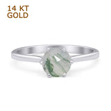 Art Deco Round Solitaire Gold Ring
