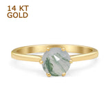 Art Deco Round Solitaire Gold Ring