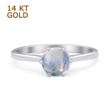 Art Deco Round Solitaire Gold Ring