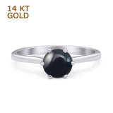 Art Deco Round Solitaire Gold Ring