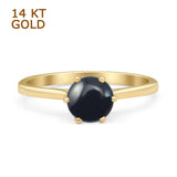 Art Deco Round Solitaire Gold Ring