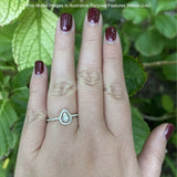Pear Teardrop Halo Round Diamond Ring