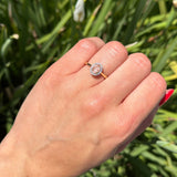 Oval Halo Natural Diamond Ring