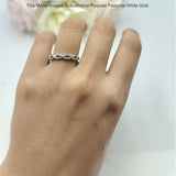 Half Eternity Twisted Infinity Diamond Band