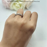 Half Eternity Twisted Infinity Diamond Band