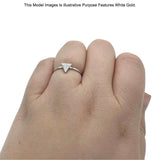 Triangular Band Cluster Natural Diamond Ring