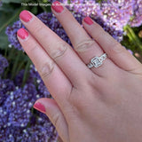 Cushion Cut Halo Twisted Diamond Ring