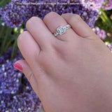 Cushion Cut Halo Twisted Diamond Ring