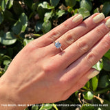 Asscher Cut Vintage Style Solitaire Ring 925 Sterling Silver