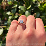 Asscher Cut Vintage Style Solitaire Ring 925 Sterling Silver