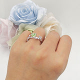 Heart Leaf Art Deco Ring