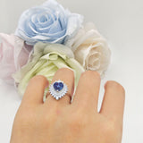 Heart Halo Baguette & Round Cocktail Ring