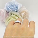 Sunflower Trio Ring Elegant Vintage Style Cubic Zirconia 925 Sterling Silver