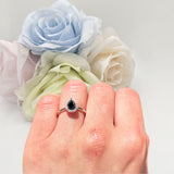 Pear Teardrop Halo Solitaire Ring