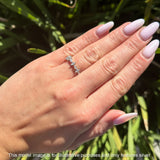 Minimalist 5mm Full Eternity Marquise Band Cubic Zirconia 925 Sterling Silver