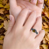 Two Piece Heart CZ Ring