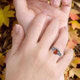 Two Piece Oval CZ Ring