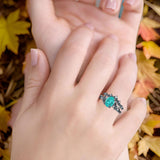 Two Piece Oval CZ Ring