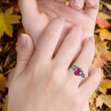 Two Piece Oval CZ Ring