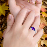 Three Stone Oval Natural Stone Trio Ring