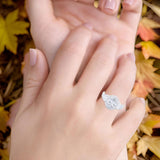 Three Stone Oval Natural Stone Trio Ring