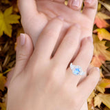 Three Stone Oval Natural Stone Trio Ring