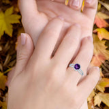 Split Shank Round Natural Stone Ring