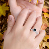 Split Shank Round Natural Stone Ring