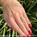 Marquise Style 7mm Evil Eye Cubic Zirconia Cluster Ring 925 Sterling Silver