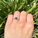 Evil Eye Cluster Black CZ Ring