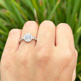 Vintage Style Oval Natural Stone Art Deco Ring