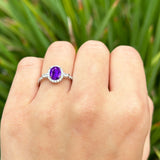 Vintage Style Oval Natural Stone Art Deco Ring