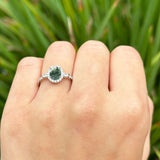 Vintage Style Oval Natural Stone Art Deco Ring