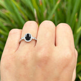 Vintage Style Oval Natural Stone Art Deco Ring