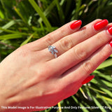 Marquise 9mm Branch Leaf Style Cubic Zirconia Ring 925 Sterling Silver