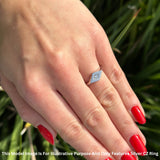 Twinkle Star Cubic Zirconia Signet Ring 7mm 925 Sterling Silver